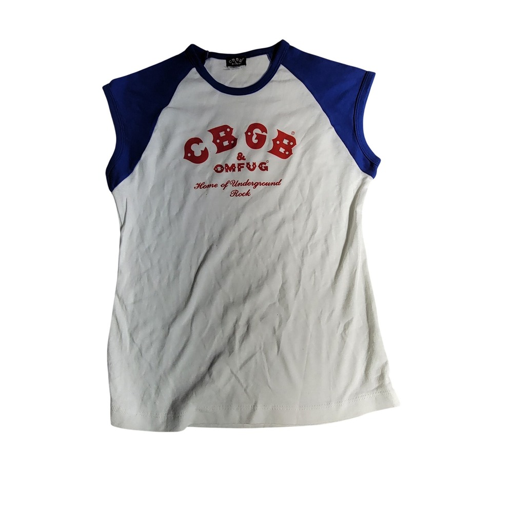 CBGB OMFUG Home of Underground Rock Sleeveless Raglan Graphic Tank Top Large